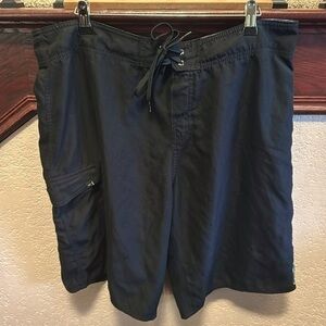 O’Neill Men’s Size 38 All Black Board Shorts for Surfing Swimwear Beach Shorts